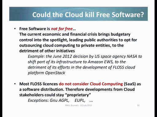 Could the Cloud kill Free Software?