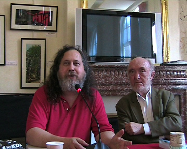 Richard Stallman et Albert Jacquard